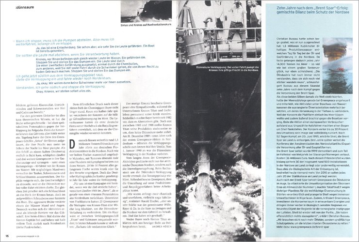 Beitrag gegen die Verklappung von Chemie