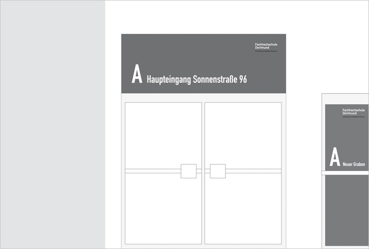 Raster für Aussenbeschilderung