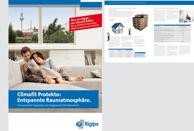 Vorstellung einer einzigartigen Rigips-Platte mit zwei neuen Funktionen: Die Rigips Climafit-Platte kann sowohl als wärmeleitende Platte in Heiz-  und Kühldeckensystemen als auch als Schutzplatte gegen unliebsame Strahlung eingesetzt werden.