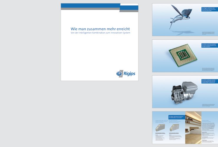 Raffiniertes Mailing zur Zweifachnutzung des neuen Rigips-Systems