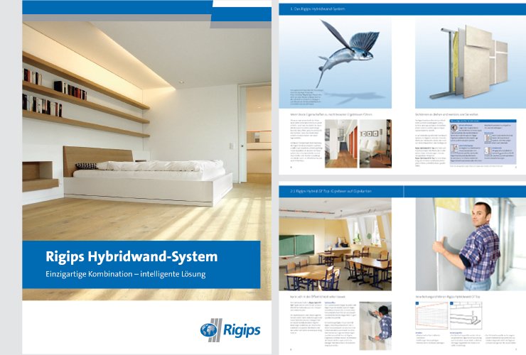 Vorstellung eines neuen Rigips-Systems bestehend aus zwei Rigips-Platten, welche durch unterschiedliche Kombina­tionen­­­­­­­  für verschiedene Einsatzbereiche genutzt werden können.