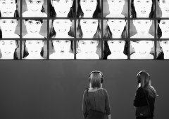 Bildschirmskulptur im Innenraum